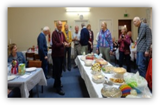 At the Welcome Potluck Lunch